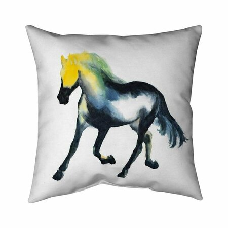 BEGIN HOME DECOR 26 x 26 in. Galloping Horse-Double Sided Print Indoor Pillow 5541-2626-AN366